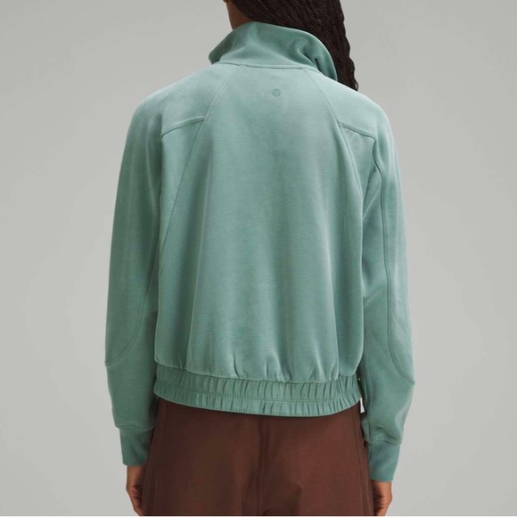 Lululemon Brushed Softstreme Funnel-Neck Zip Up Jacket Medium Forest Size 8 - Picture 3 of 12